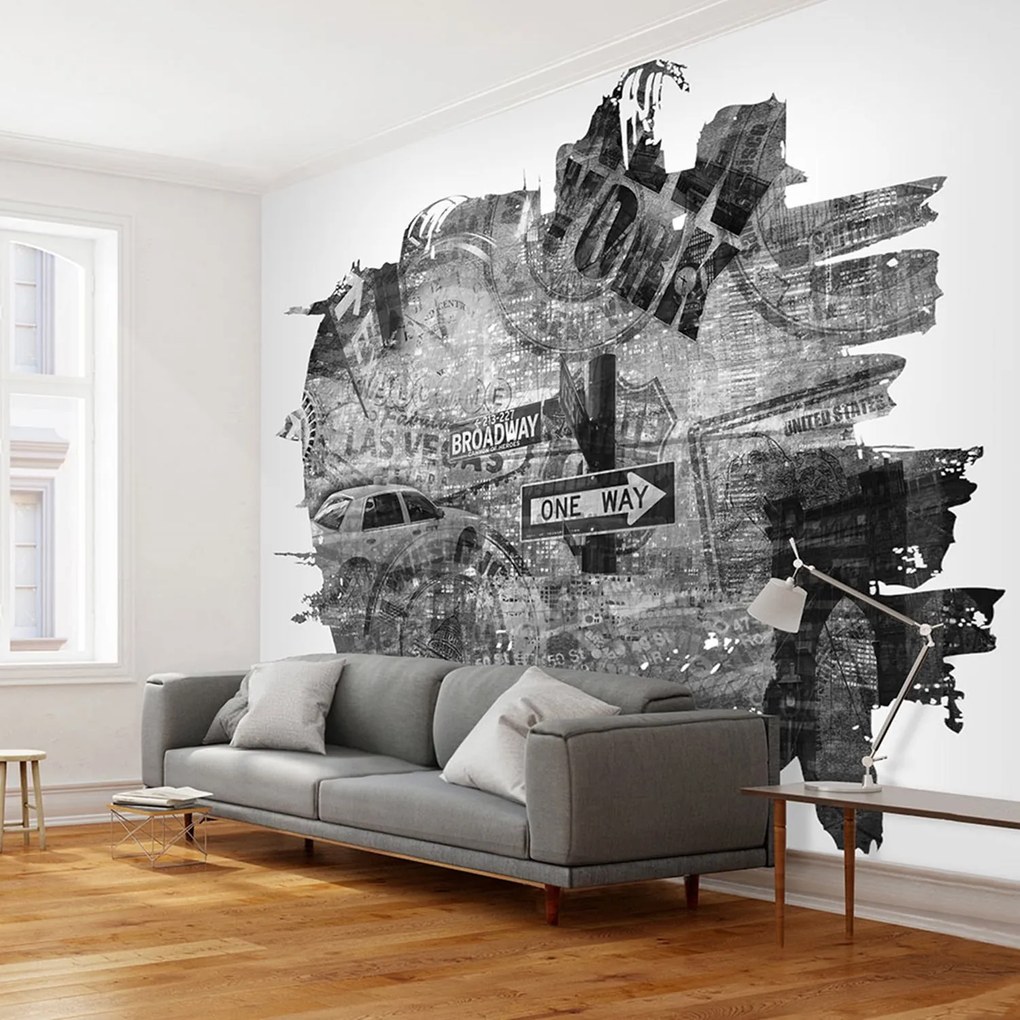 Φωτοταπετσαρία - Black-and-white New York collage 200x154