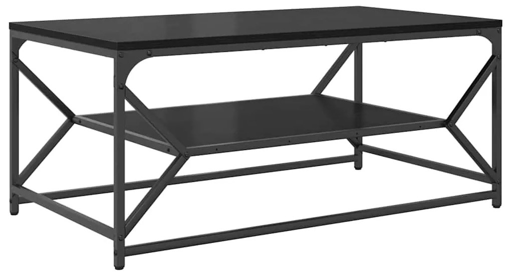 vidaXL Τραπεζάκι σαλονιού Μαύρη Οξυά 90 x 50 x 40 cm