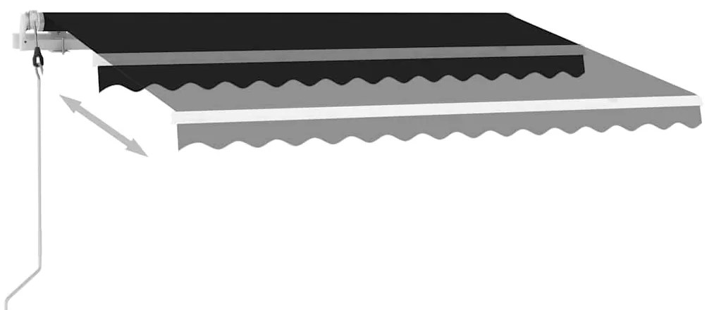 vidaXL Τέντα Συρόμενη Αυτόματη Ανεξάρτητη Ανθρακί 300 x 250 εκ.