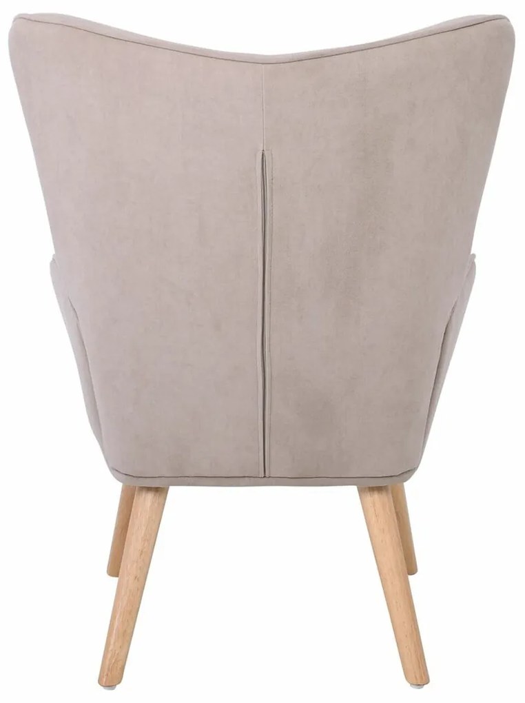 Πολυθρόνα Mesa 398, Ανοιχτό καφέ, 97x69x76cm, 11 kg, Ταπισερί, Πόδια: Ξύλο | Epipla1.gr