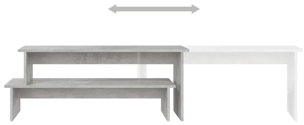 vidaXL Έπιπλο Τηλεόρασης Γκρι Σκυροδέματος 180x30x43 εκ. Μοριοσανίδα