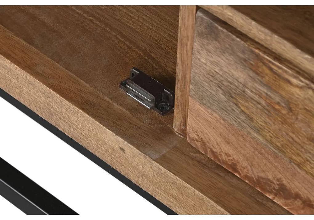 Σκευοθήκη DKD Home Decor Καφέ Μαύρο Κρυστάλλινο Ξύλο από Μάνγκο 90 x 40 x 90 cm
