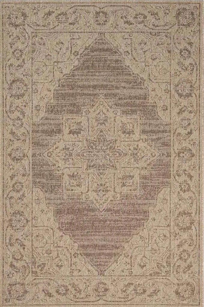 Χαλί Ethnik 204005C Brown-Caramel Beige New Plan 160X230cm