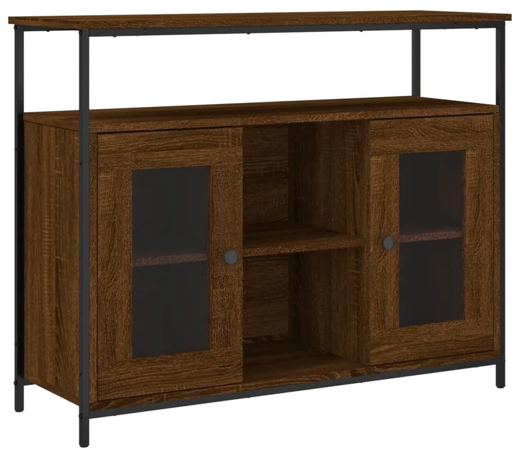 vidaXL Συρταριέρα Καφέ Δρυς 100x35x80 εκ. από Επεξεργασμένο Ξύλο