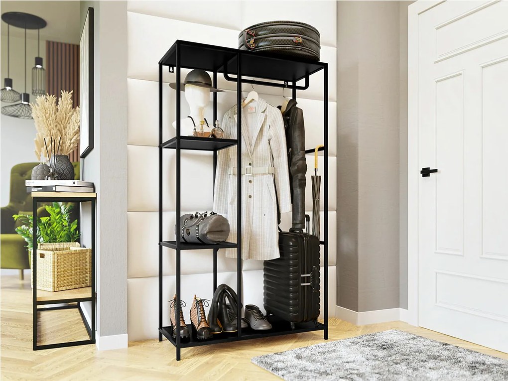 Σετ διαδρόμου Richardson A107, 167x90x40cm, 15 kg, Μαύρο, Ινοσανίδες μέσης πυκνότητας, Μέταλλο, Εντοιχισμένη | Epipla1.gr