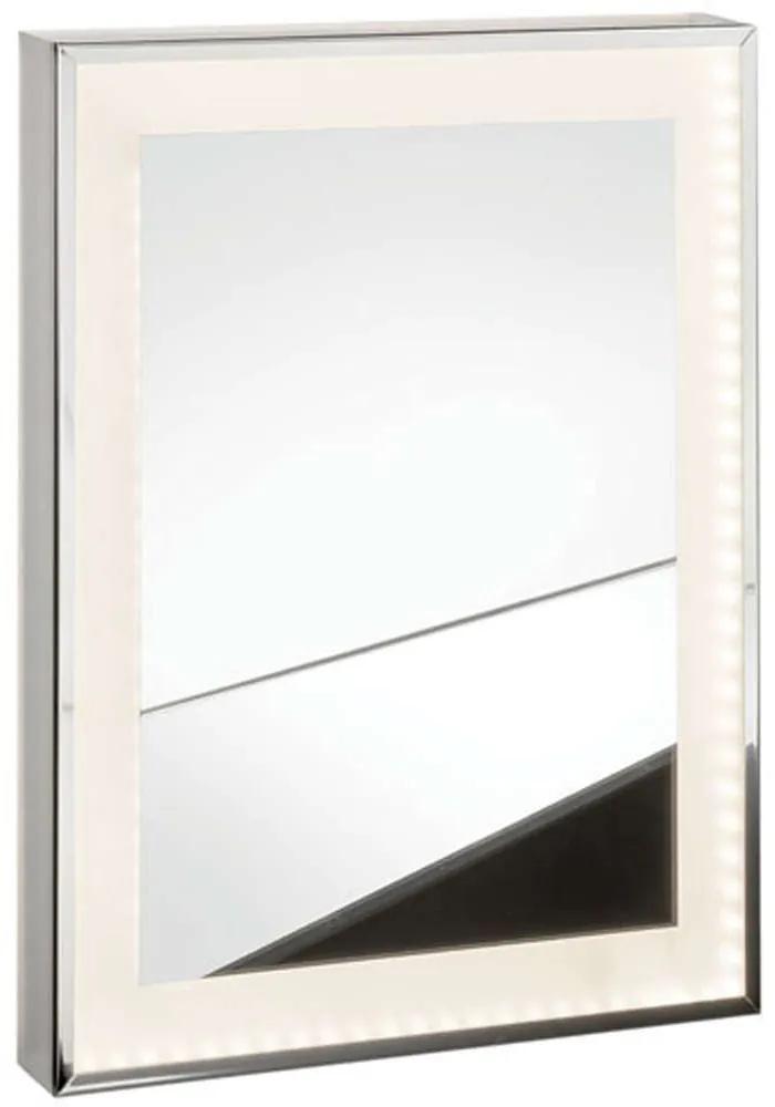 Καθρέπτης Με Φωτισμό Και Πλαίσιο LD-CS-5070 18W 50x70cm Satin Karag Ατσάλι,Γυαλί