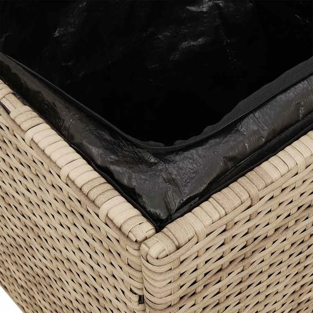 σκαμπό κήπου με μαξιλάρια 2 τεμάχια Μπεζ 40x40x43 cm - Μπεζ