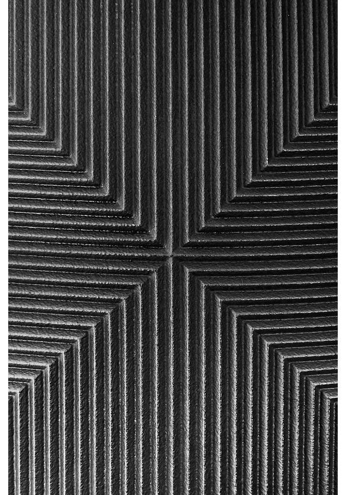 Βάζο &#039;Heptagon&#039; Πολυρεζίνη Μαύρο 10x38x21.5cm