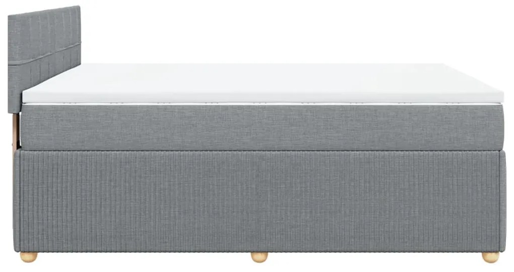 ΚΡΕΒΑΤΙ BOXSPRING ΜΕ ΣΤΡΩΜΑ ΑΝΟΙΧΤΟ ΓΚΡΙ 140X190 ΕΚ. ΥΦΑΣΜΑΤΙΝΟ 3289751