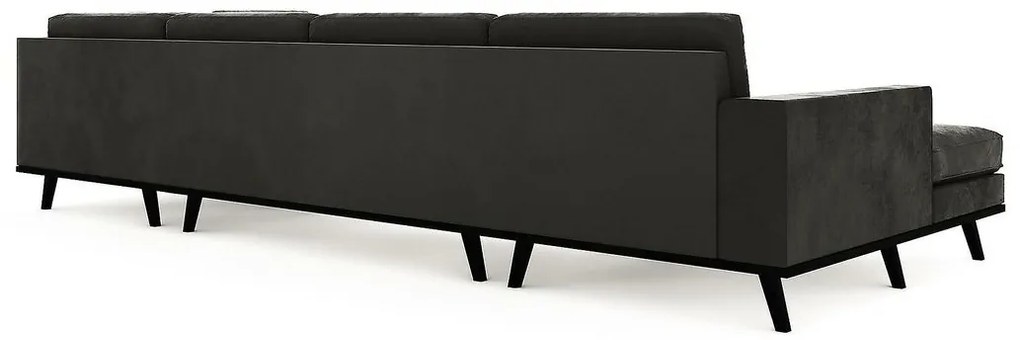 Γωνιακός Καναπές Seattle K101, Γκρι, 351x202x85cm, Πόδια: Ξύλο, Ξύλο: Πεύκο | Epipla1.gr