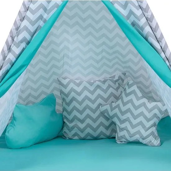 Παιδική σκηνή Baby Adventure Teepee Grey Wave Mint