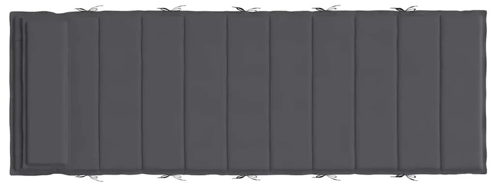 vidaXL Μαξιλάρι Ξαπλώστρας Ανθρακί 180x60x4 εκ. από Ύφασμα Oxford
