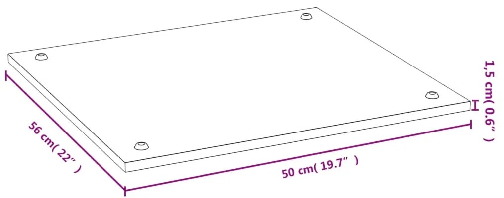 vidaXL Κάλυμμα Εστιών Κουζίνας 50 x 56 x 1,5 εκ. από Μπαμπού