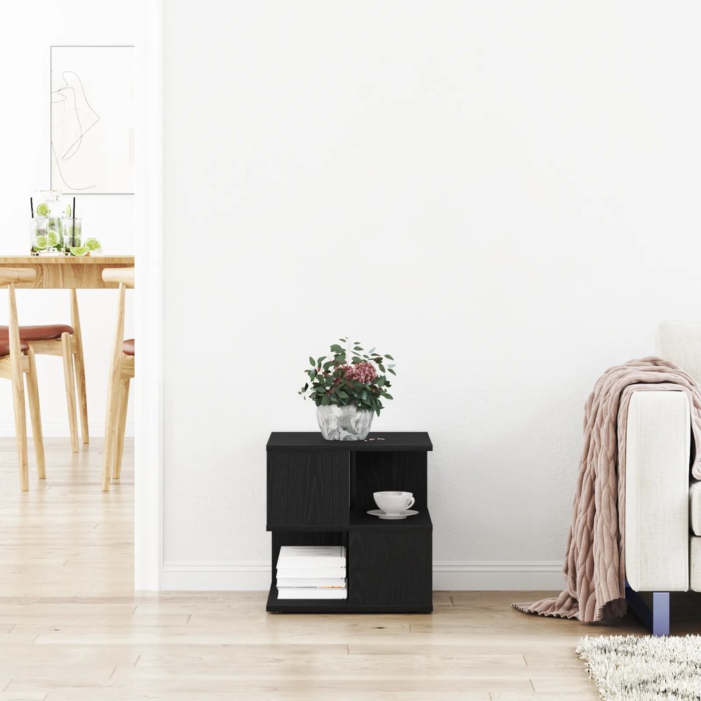vidaXL Τραπέζι Ψηλού Σαλονιού Μαύρο Δρυς 40x40x40 εκ. Φτιαγμένο από Ξύλο