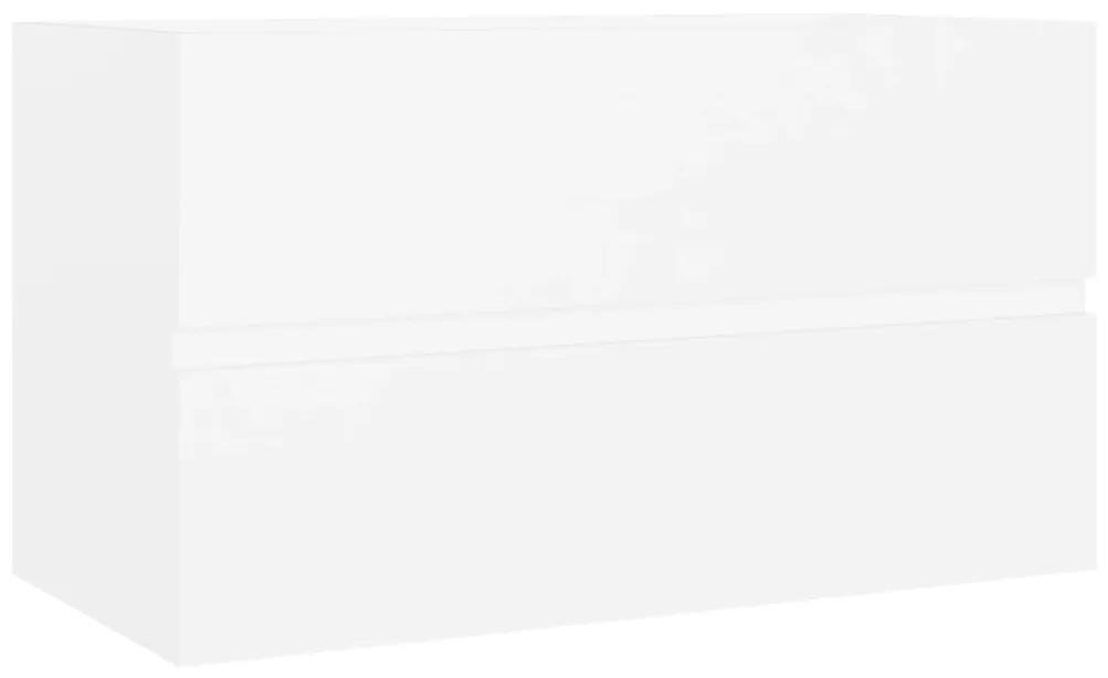 vidaXL Ντουλάπι Νιπτήρα Λευκό 80 x 38,5 x 45 εκ. από Μοριοσανίδα