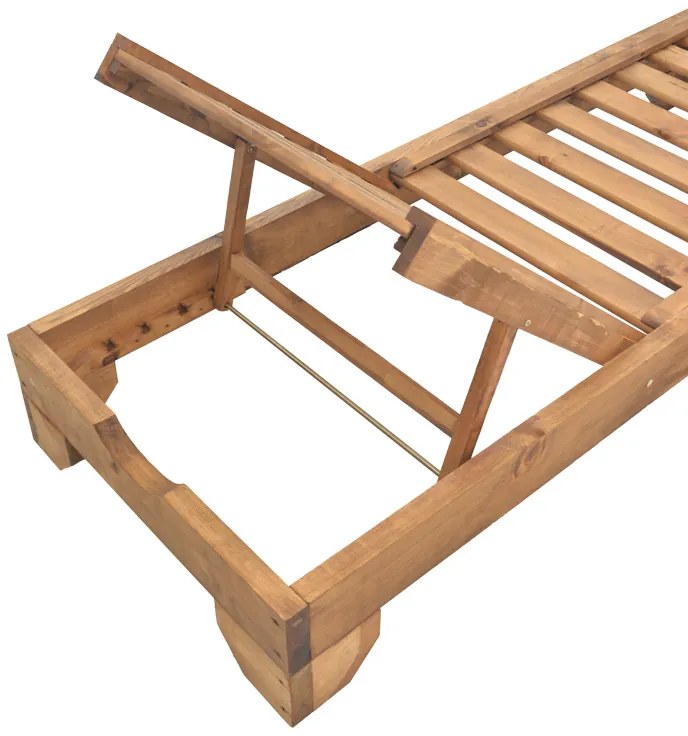 Ξαπλώστρα Zalka pakoworld L1 σε καρυδί απόχρωση 66x197x28εκ - 363-000012