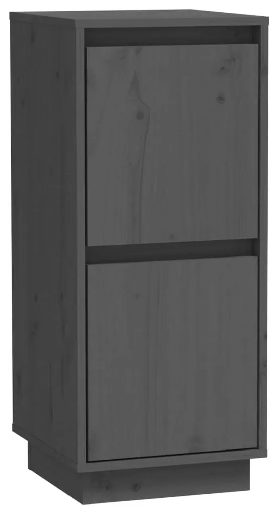 vidaXL Ντουλάπια 2 τεμ. Γκρι 31,5 x 34 x 75 εκ. από Μασίφ Ξύλο Πεύκου