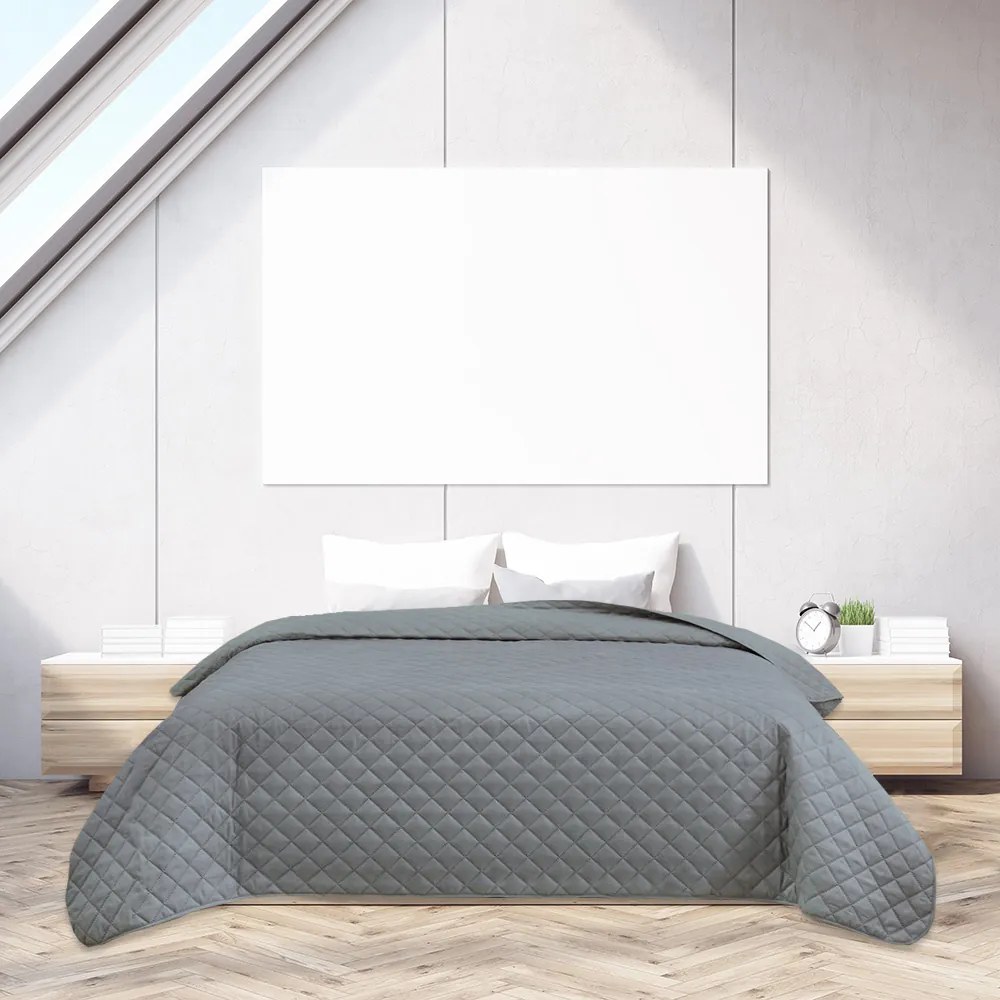 ΚΟΥΒΕΡΛΙ ΓΚΡΙ MICROFIBER 260X230 - San Lorentzo