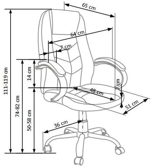 Καρέκλα γραφείου Houston 450, Καφέ, 111x64x65cm, 17 kg, Με μπράτσα, Με ρόδες, Μηχανισμός καρέκλας: Κλίση | Epipla1.gr
