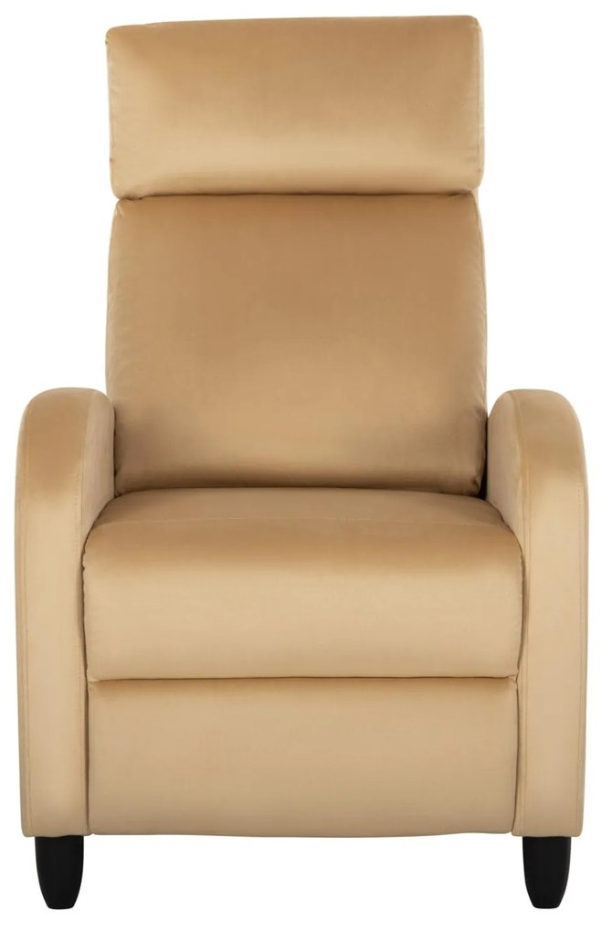 Πολυθρόνα HIBER RELAX C9782.05 Εκρού Βελούδο 67,5x90x104Υ εκ. 67.5x90x104 εκ.