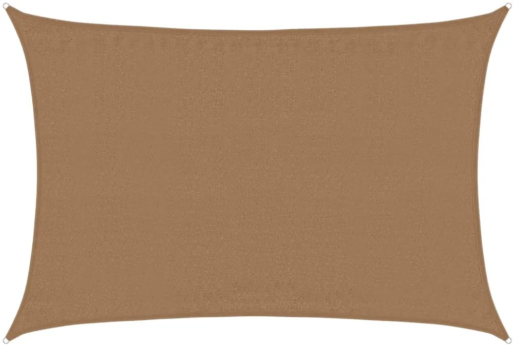 vidaXL Πανί Σκίασης Taupe 3,5 x 4,5 μ. από HDPE 160 γρ./μ²