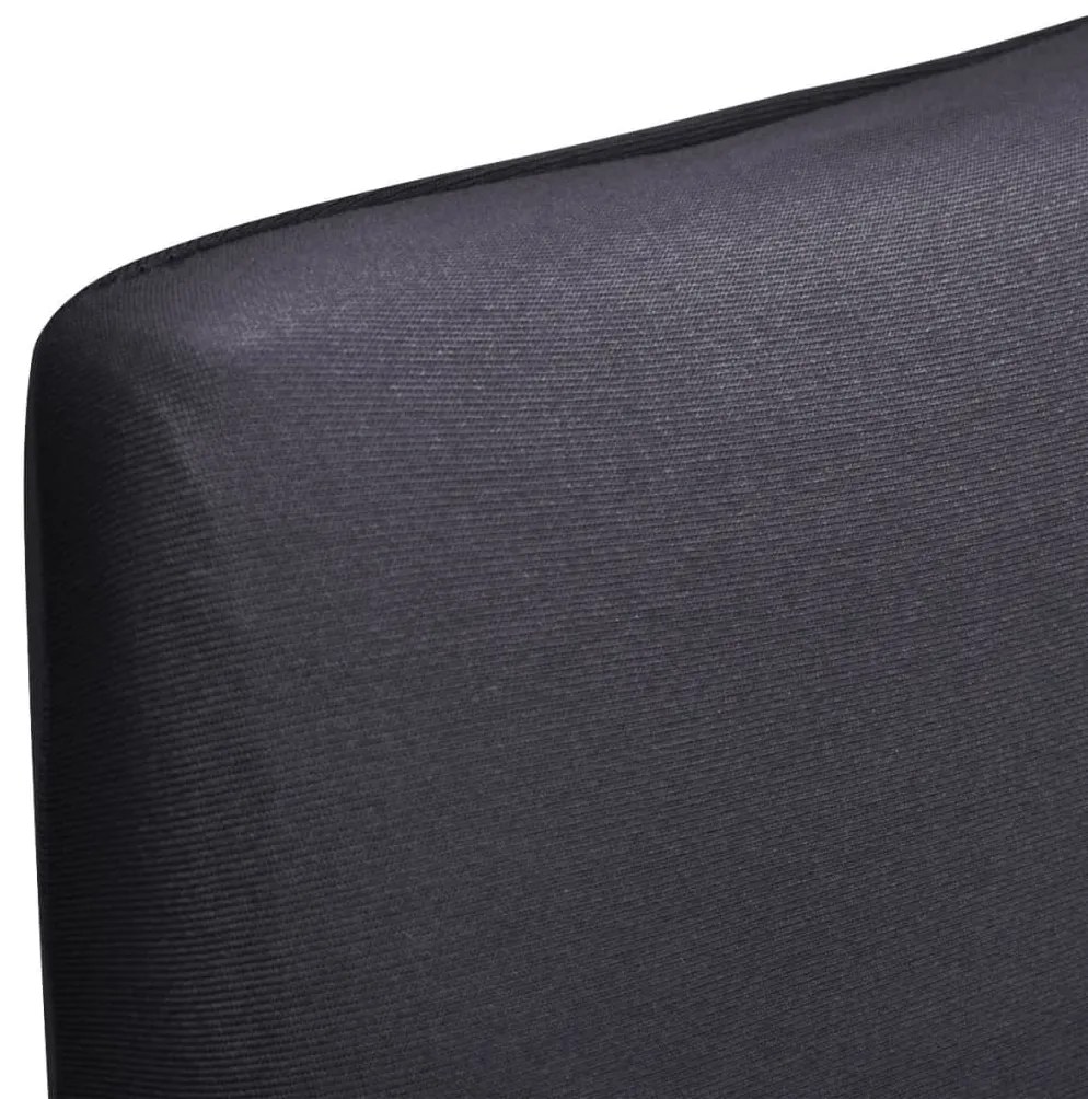 vidaXL Κάλυμμα Καρέκλας Ελαστικό Ίσιο 4 τεμ. Ανθρακί