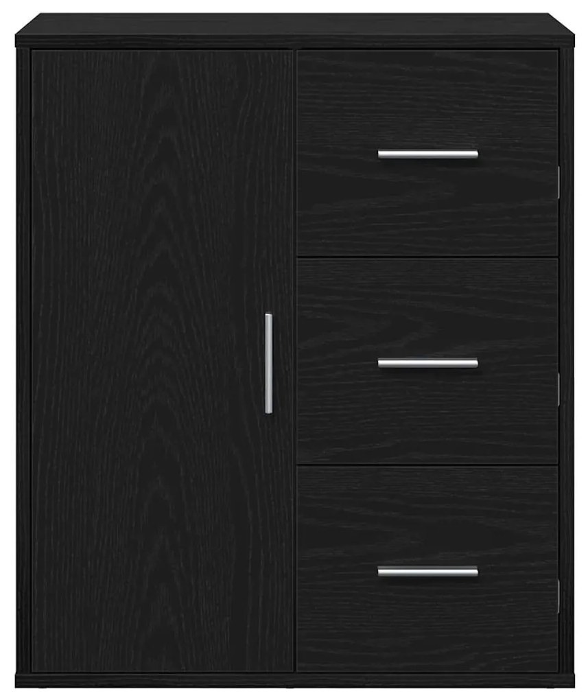 vidaXL Πλαϊνό γραφείο Μαύρη Οξυά 60 x 31 x 70 εκ Επεξεργασμένο ξύλο