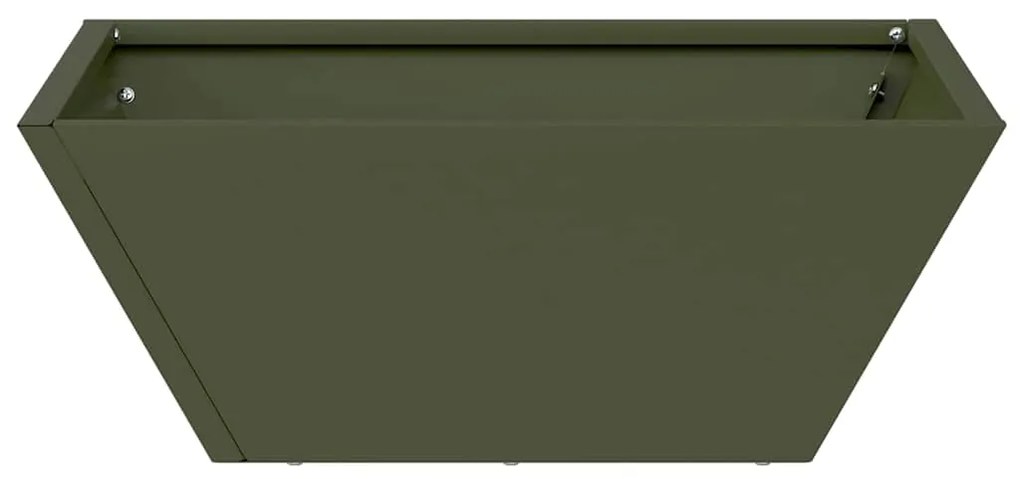 vidaXL Σετ Γλάστρες Κωδ. Κήπου 5 τεμ Ελιάς 40x40x15 εκ Ατσάλι