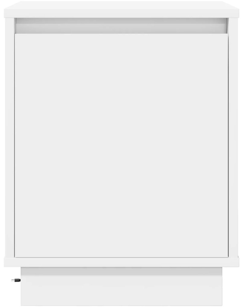 vidaXL Κομοδίνο με LED Φώτα Λευκό 39x34,5x50 εκ.