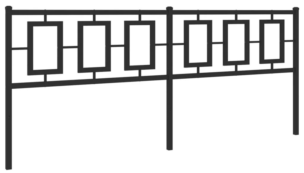 Κεφαλάρι Μαύρο 193 εκ. Μεταλλικό - Μαύρο