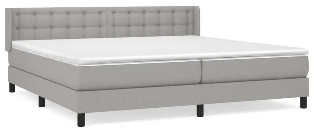 ΚΡΕΒΑΤΙ BOXSPRING ΜΕ ΣΤΡΩΜΑ ΑΝΟΙΧΤΟ ΓΚΡΙ 200X200 ΕΚ. ΥΦΑΣΜΑΤΙΝΟ 3130057