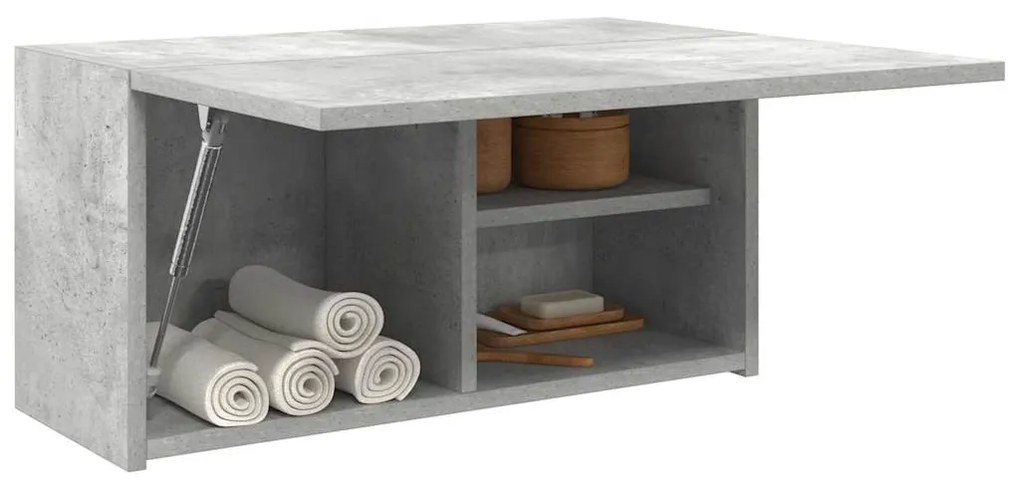 Ντουλάπι τοίχου μπάνιου Γκρι μπετόν 60x25x30 cm