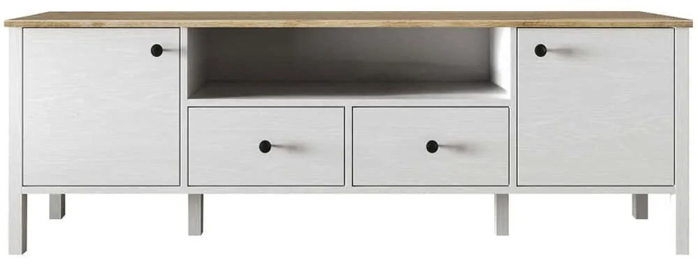 Έπιπλο Τηλεόρασης Frn 787CDL1827 180x35x58cm White-Oak