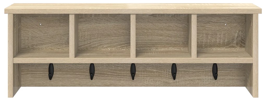 vidaXL Τοίχου Κρεμάστρα Sonoma Δρυς 75 x 16 x 26 εκ Επεξεργασμένο ξύλο