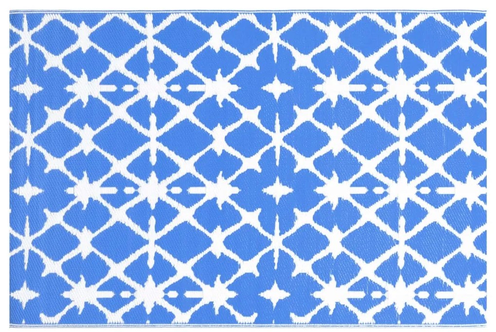 χαλί εξωτερικού χώρου ARAKIL μπλε και λευκό 190x290 cm PP - Μπλε