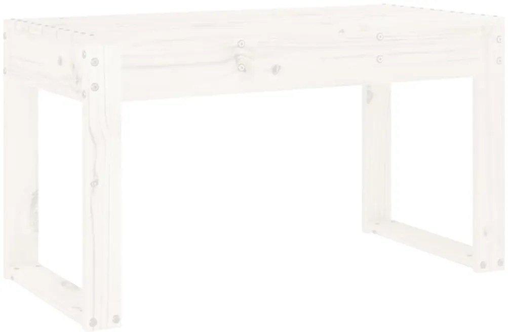 vidaXL Παγκάκι Κήπου Λευκό 80x38x45 εκ. από Μασίφ Ξύλο Πεύκου