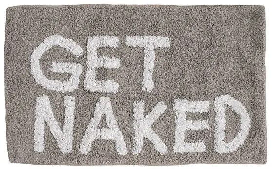 Estia Ταπέτο Μπάνιου Get Naked Βαμβακερό 80x50cm Γκρι 02-4309