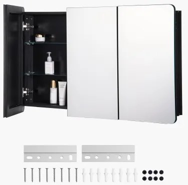 VEVOR Medicine Cabinet 25.5&quot; x 40&quot; Mirror Medicine Cabinet Adjustable Shelves