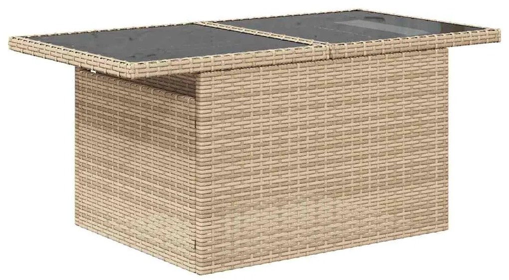 vidaXL 11 Τεμάχια Σετ Καναπέ Κήπου Με Μαξιλάρια Μπεζ Πολυ Ράττα