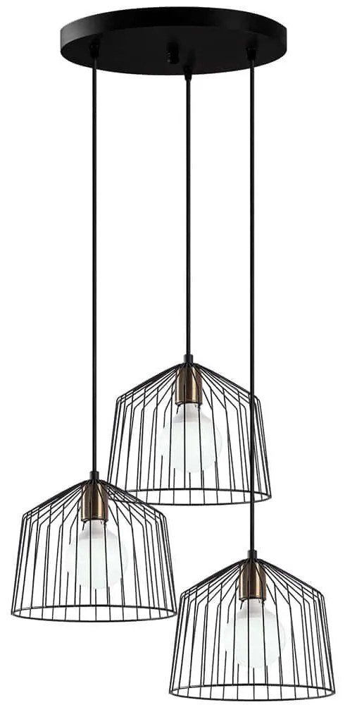 Φωτιστικό Οροφής Cat 942FLG1418 50x50x121cm 3xE27 40W Black Opviq