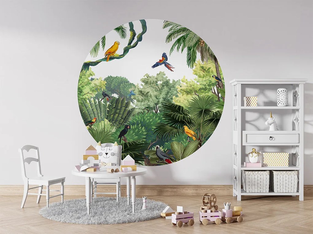 Canopy Jungle Ταπετσαρια Τοιχου Πρασινο Στρογγυλη 80cm