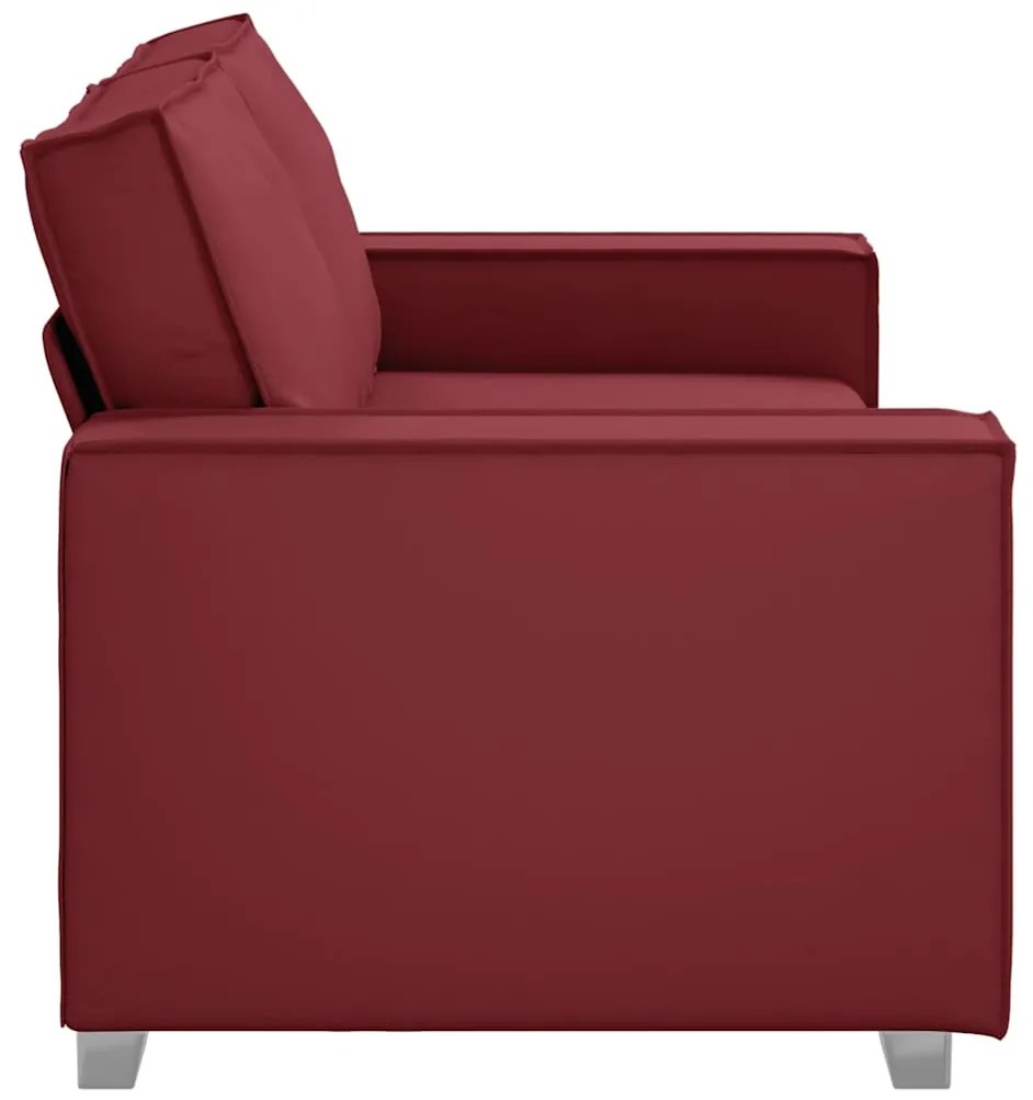 vidaXL Καναπές Loveseat 180 εκ με μαξιλάρι Κόκκινο Δερματίνη