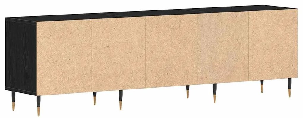 vidaXL Ντουλάπι TV Μαύρη δρυς 150 x 30 x 44.5 εκ. Επεξεργασμένο ξύλο