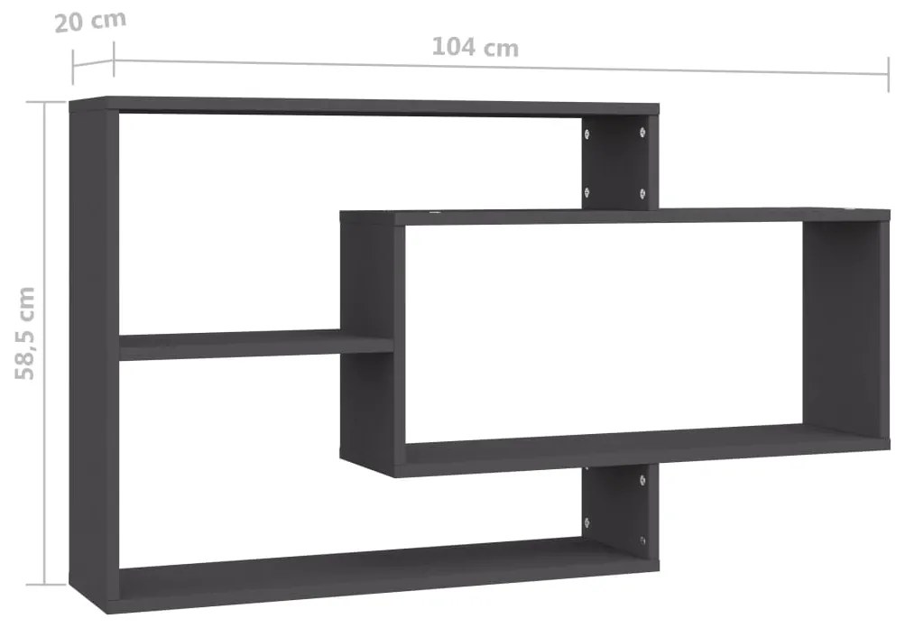 ΡΑΦΙΕΡΑ ΤΟΙΧΟΥ ΓΚΡΙ 104 X 20 X 60 ΕΚ. ΑΠΟ ΜΟΡΙΟΣΑΝΙΔΑ 800326