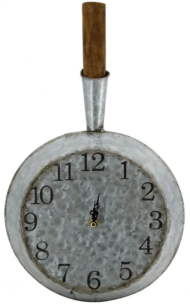 Ρολόι Τοίχου Clock SA80178-DS 27x7,5x46cm Silver Artekko Ξύλο,Μέταλλο