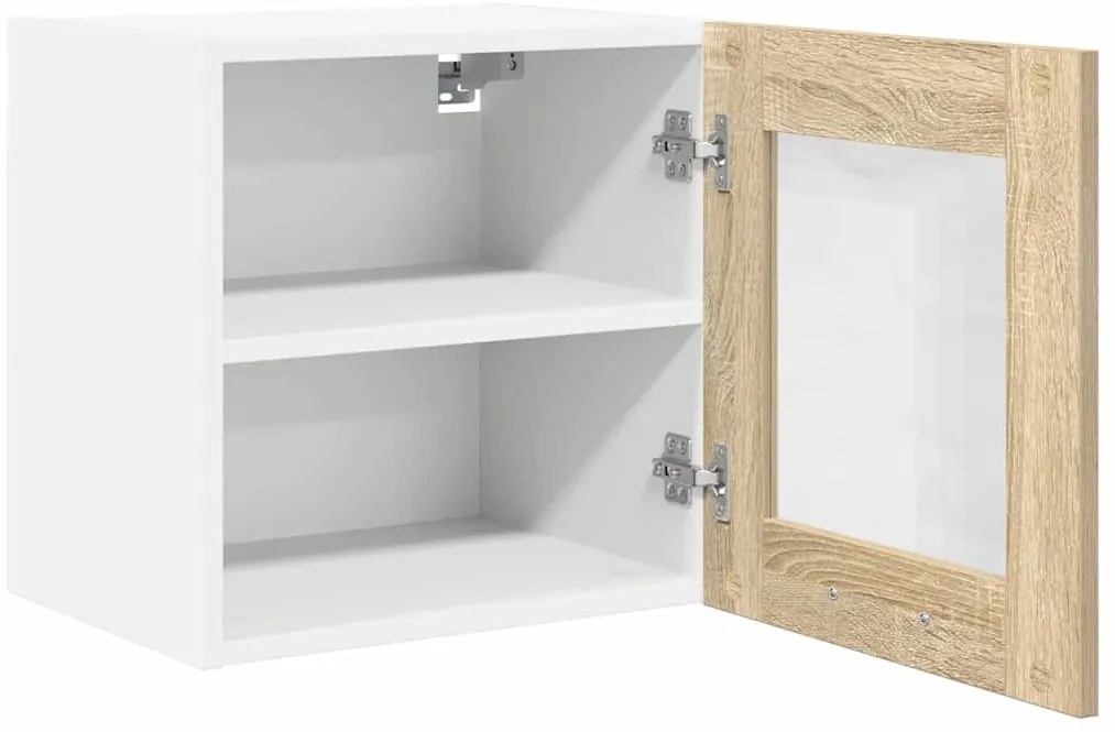 vidaXL Κρεμαστό ντουλάπι με πόρτα 2 pcs Δρύς Sonoma 40 x 31 x 40 εκ.