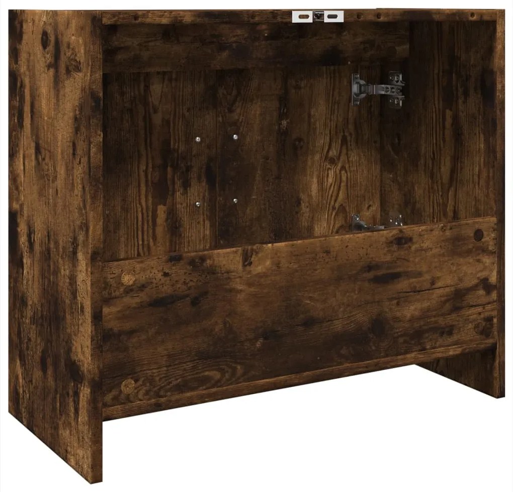 vidaXL Ντουλάπι Νιπτήρα Καπνιστή Δρυς 63x29x55 εκ. Επεξεργασμένο Ξύλο