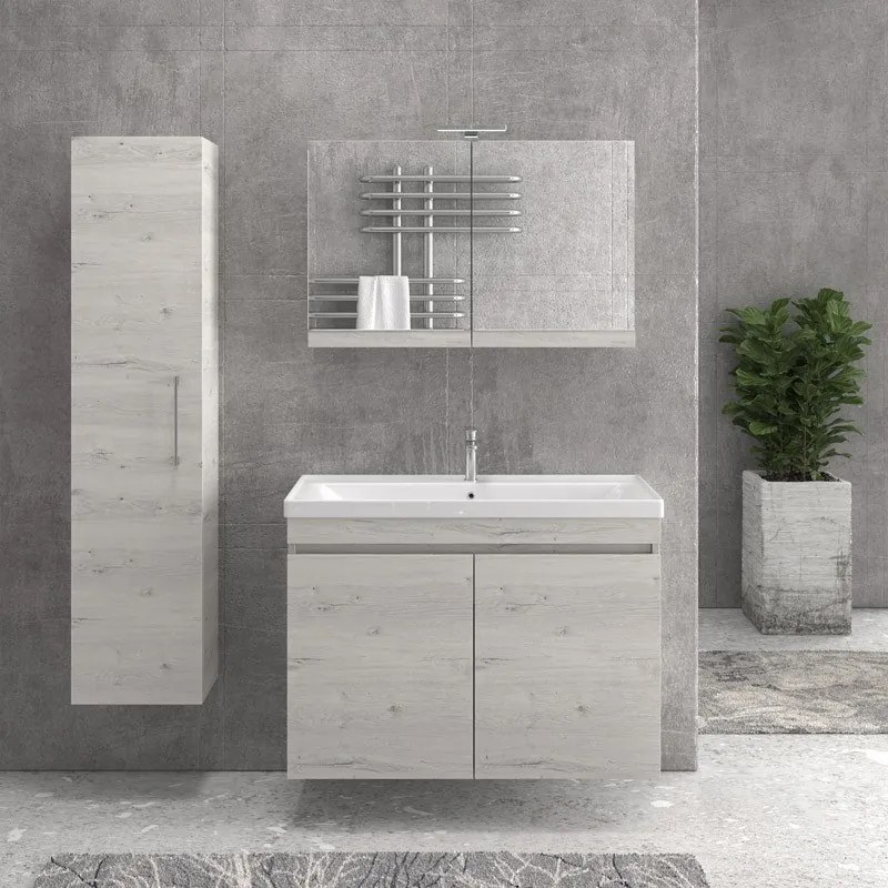 Karag 8902 Στήλη αναρτώμενη με πόμολο Ice Oak NEW ELSA 35x27x160cm