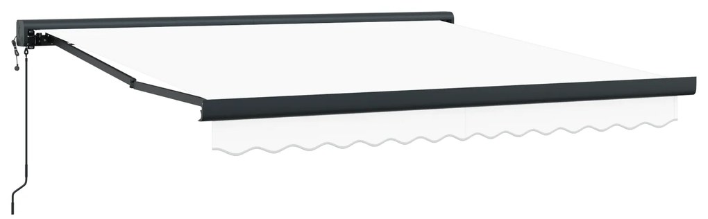 vidaXL Αυτόματη Τέντα που Μαζεύει Λευκή 350x250 cm