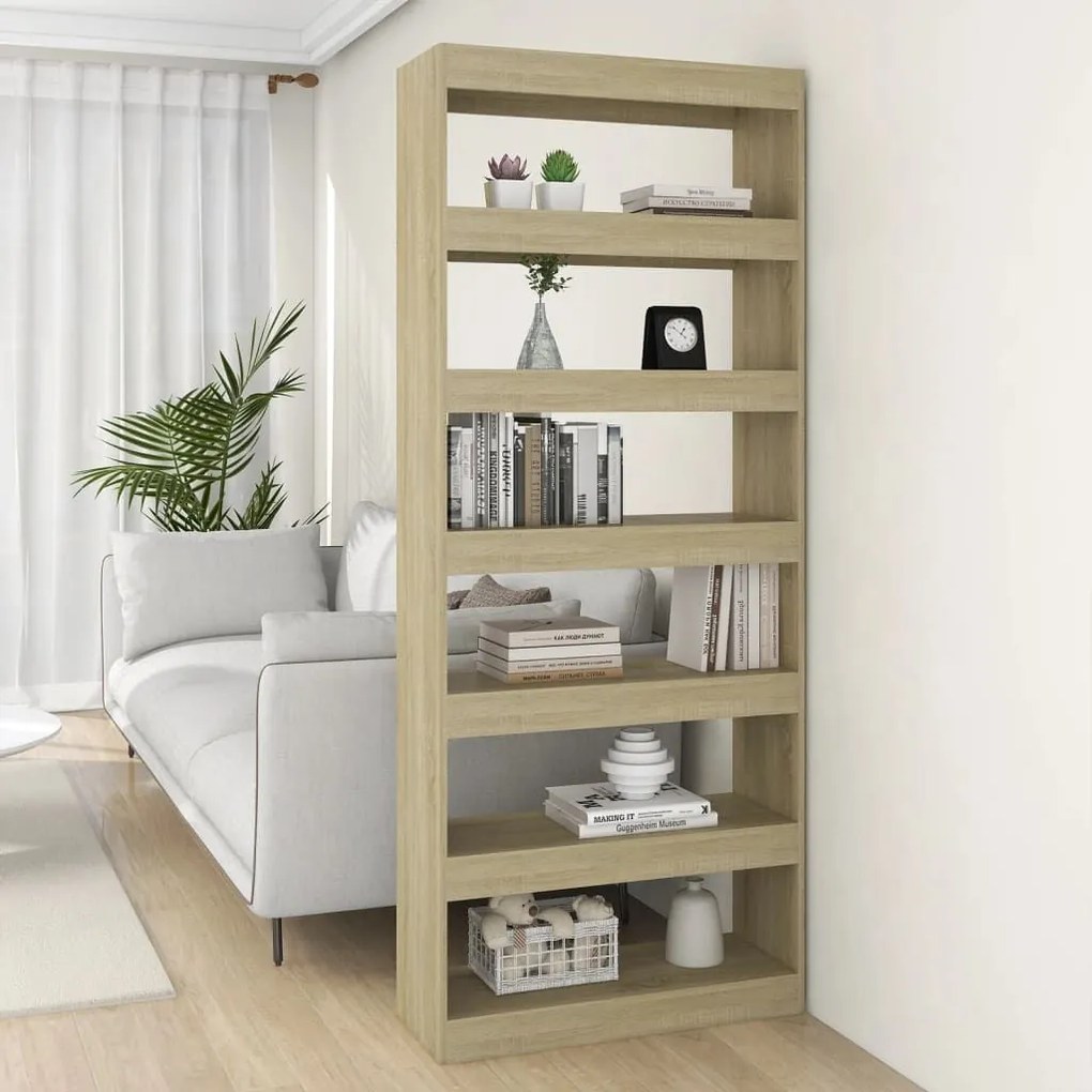 Βιβλιοθήκη/Διαχωριστικό Sonoma Δρυς 80x30x198 εκ. Επεξ. Ξύλο 811730